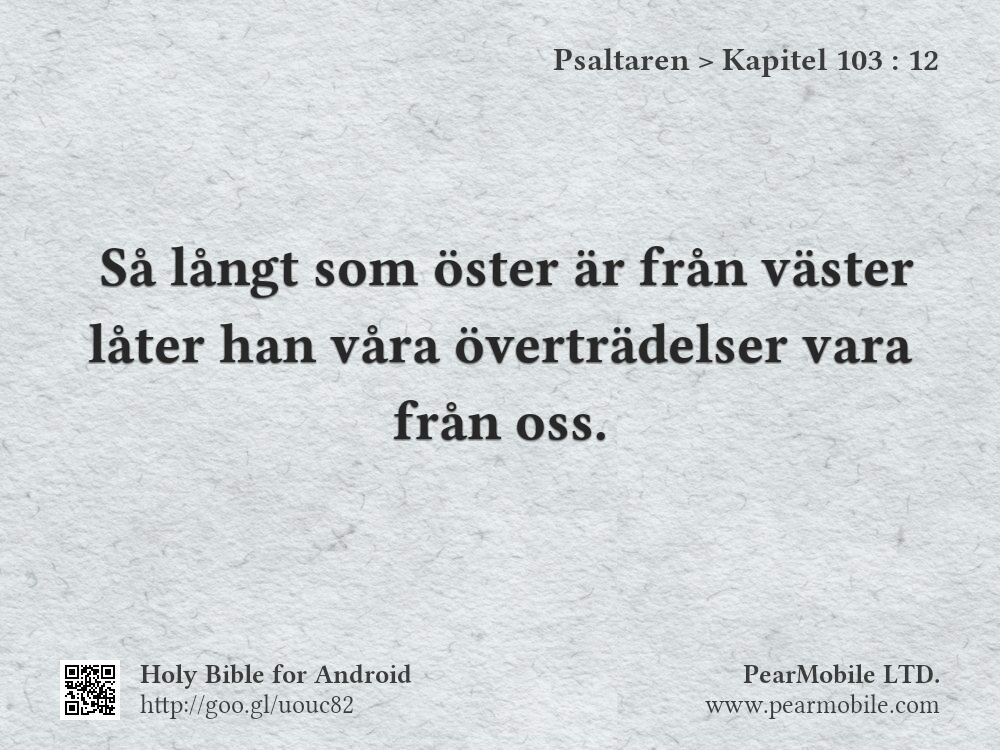 Psaltaren, Kapitel 103:12